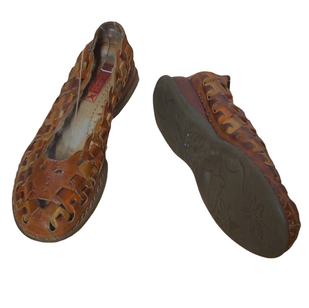 Pikolinos Brown Flats Chain Link Woven Ballet - Size 36 (US 5.5-6)